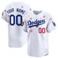 Custom Los Angeles Dodgers Active Player White 2025 Tokyo Series Limited Stitched Baseball Jersey