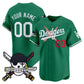 Custom Los Angeles Dodgers x One Piece Green Zoro Patch Vapor Premier Limited Jersey - Stitched Baseball Jersey