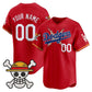 Custom Los Angeles Dodgers x One Piece Red 2025 Vapor Premier Limited Jersey - Stitched Baseball Jersey