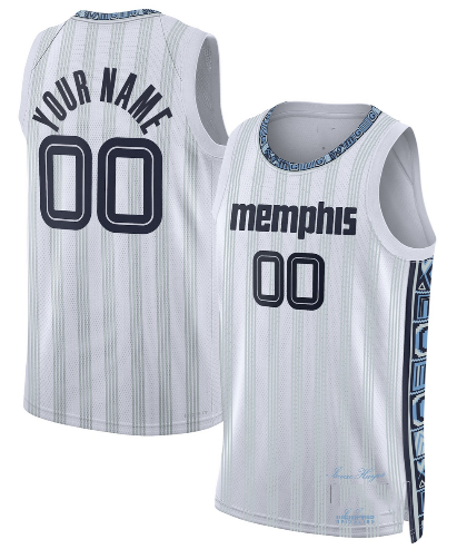 Custom M.Grizzlies Active Player Gray 2025-26 City Edition Swingman Stitched Basketball Jersey