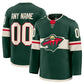 Custom M.Wild Fanatics Home Premium Jersey - Green Stitched American Hockey Jerseys