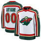 Custom M.Wild White 2025 25th Anniversary  Stitched American Hockey Jerseys