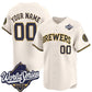 Custom Milwaukee Brewers ACTIVE PLAYER Cream 2026 World Series Limited Stitched Baseball Jersey