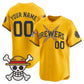 Custom Milwaukee Brewers x One Piece Gold Vapor Premier Limited Jersey - Stitched Baseball Jersey