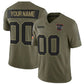 Custom NE.Patriots Active Player Olive 2025 F.U.S.E. Salute to Service Limited Stitched Football Jersey