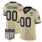 Custom NO.Saints Active Player Gold F.U.S.E. 60th Anniversary Patch Vapor Limited Stitched Football Jersey