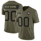 Custom NY.Giants Active Player Olive 2025 F.U.S.E. Salute to Service Limited Football Stitched Jersey