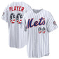Custom New York Mets 2026 All-Star Edition Stars & Stripes White Stadium Pick-A-Player Baseball Jersey