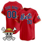 Custom New York Mets x One Piece Red Vapor Premier Limited Jersey - Stitched Baseball Jersey