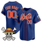 Custom New York Mets x One Piece Royal Vapor Premier Limited Jersey - Stitched Baseball Jersey