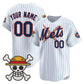 Custom New York Mets x One Piece White Vapor Premier Limited Jersey - Stitched Baseball Jersey