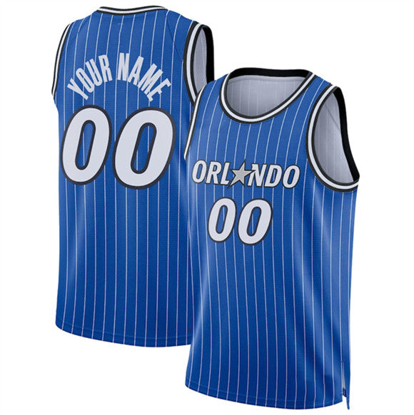 Custom O.Magic Active Player Blue 2025 Icon Edition Stitched Basketball Jersey