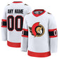Custom O.Senators Fanatics Away Premium Jersey - White Stitched American Hockey Jerseys