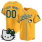 Custom Oakland Athletics Active Player Gold Hello Kitty Vapor Premier Limited Stitched Baseball Jersey