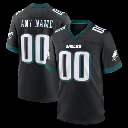 Custom P.Eagles Black Alternate Game Stitched Football American Jersey