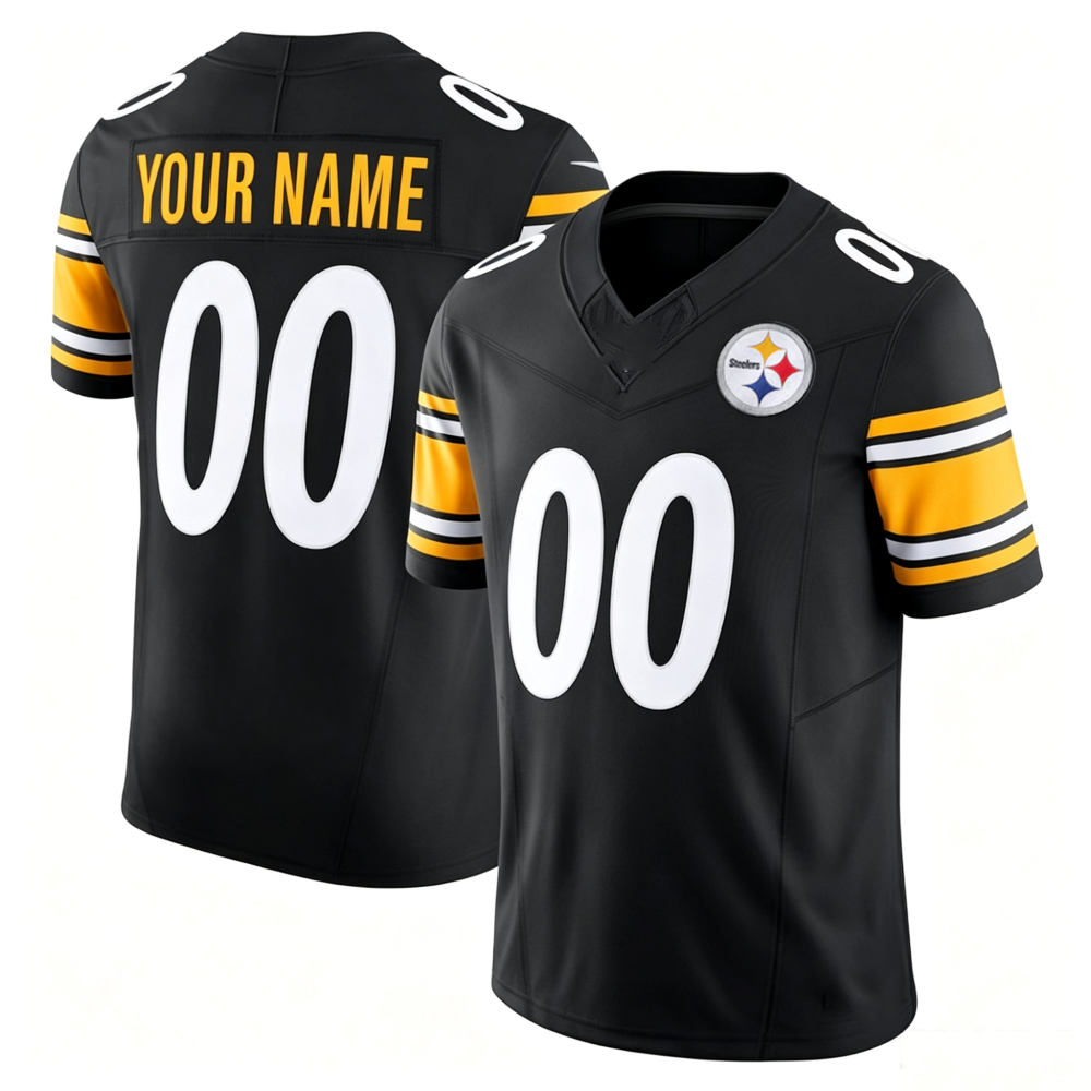 Custom P.Steelers Black Vapor F.U.S.E. Limited Stitched Football Jersey