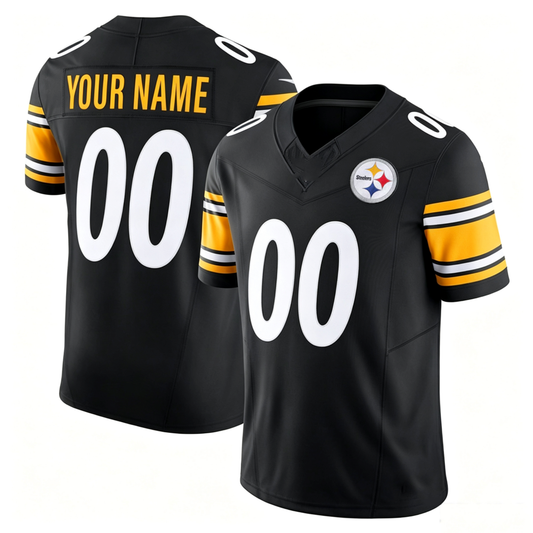 Custom P.Steelers Black Vapor F.U.S.E. Limited Stitched Football Jersey