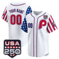 Custom Philadelphia Phillies America 250 Edition Vapor Premier Limited White Stitched Baseball Jersey