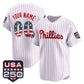 Custom Philadelphia Phillies White USA 250 Fourth of July Vapor Premier Limited Jersey - All Stitched Baseball Jersey