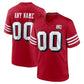 Custom SF.49ers Red 80th Anniversary Alternate Game Football Jersey
