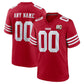 Custom SF.49ers Scarlet 80th Anniversary Game Football Jersey