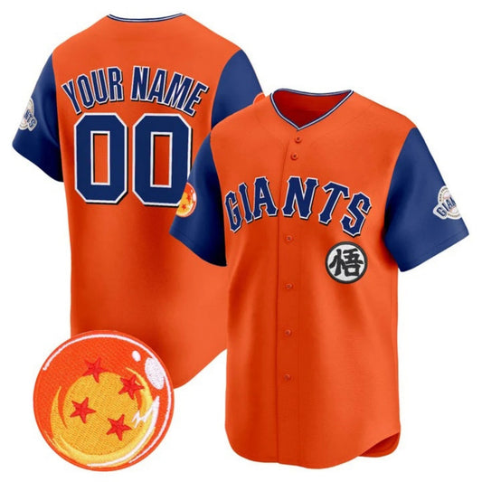 Custom San Francisco Giants x Dragon Ball Royal Orange Vapor Premier Limited Jersey - All Stitched Baseball Jersey