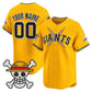 Custom San Francisco Giants x One Piece Gold Vapor Premier Limited Jersey - Stitched Baseball Jersey