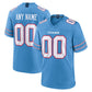 Custom T.Titans Light Blue Game Stitched American Football Jersey