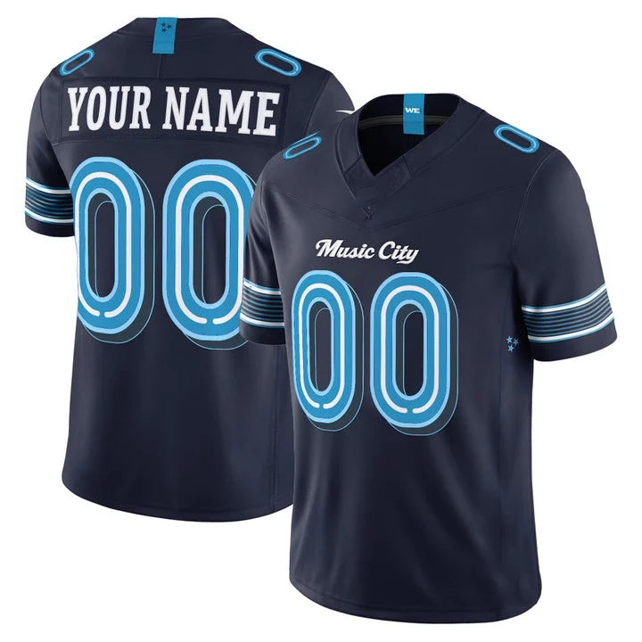 Custom T.Titans Navy 2026 Rivalries Vapor Limited Jersey - All Stitched Football Jersey