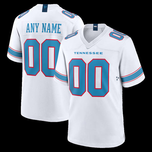 Custom T.Titans White Game Stitched American Football Jersey