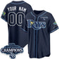 Custom Tampa Bay Rays ACTIVE PLAYER Navy 2026 AL East Champions Patch Limited Stitched Baseball Jersey