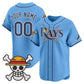 Custom Tampa Bay Rays x One Piece Blue Vapor Premier Limited Jersey - Stitched Baseball Jersey