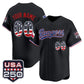 Custom Texas Rangers Black USA 250 Fourth of July Vapor Premier Limited Jersey - All Stitched Baseball Jersey