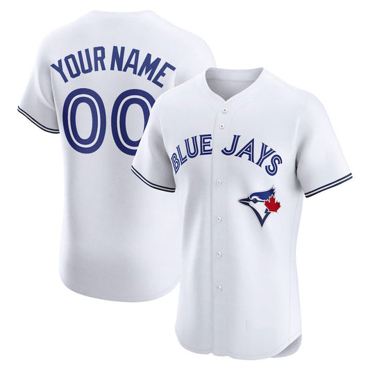 Custom Toronto Blue Jays Home Elite Jersey – White Stitched Baseball Jersey