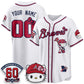 Custom Atlanta Braves White Puhics Meow KT 2026 Vapor Limited All Stitched Jersey