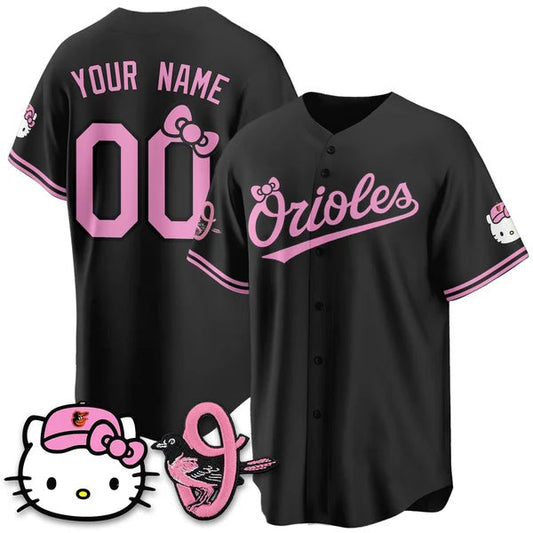 Custom Baltimore Orioles Black Puhics Meow KT Vapor Premier Limited Stitched Jersey