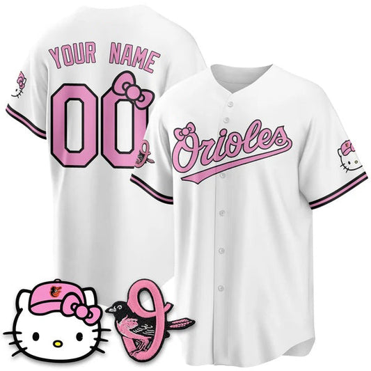 Custom Baltimore Orioles White Puhics Meow KT Vapor Premier Limited Stitched Jersey