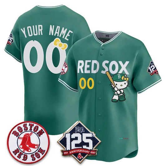 Custom Boston Red Sox Green Puhics Meow KT Vapor Limited Stitched Jersey