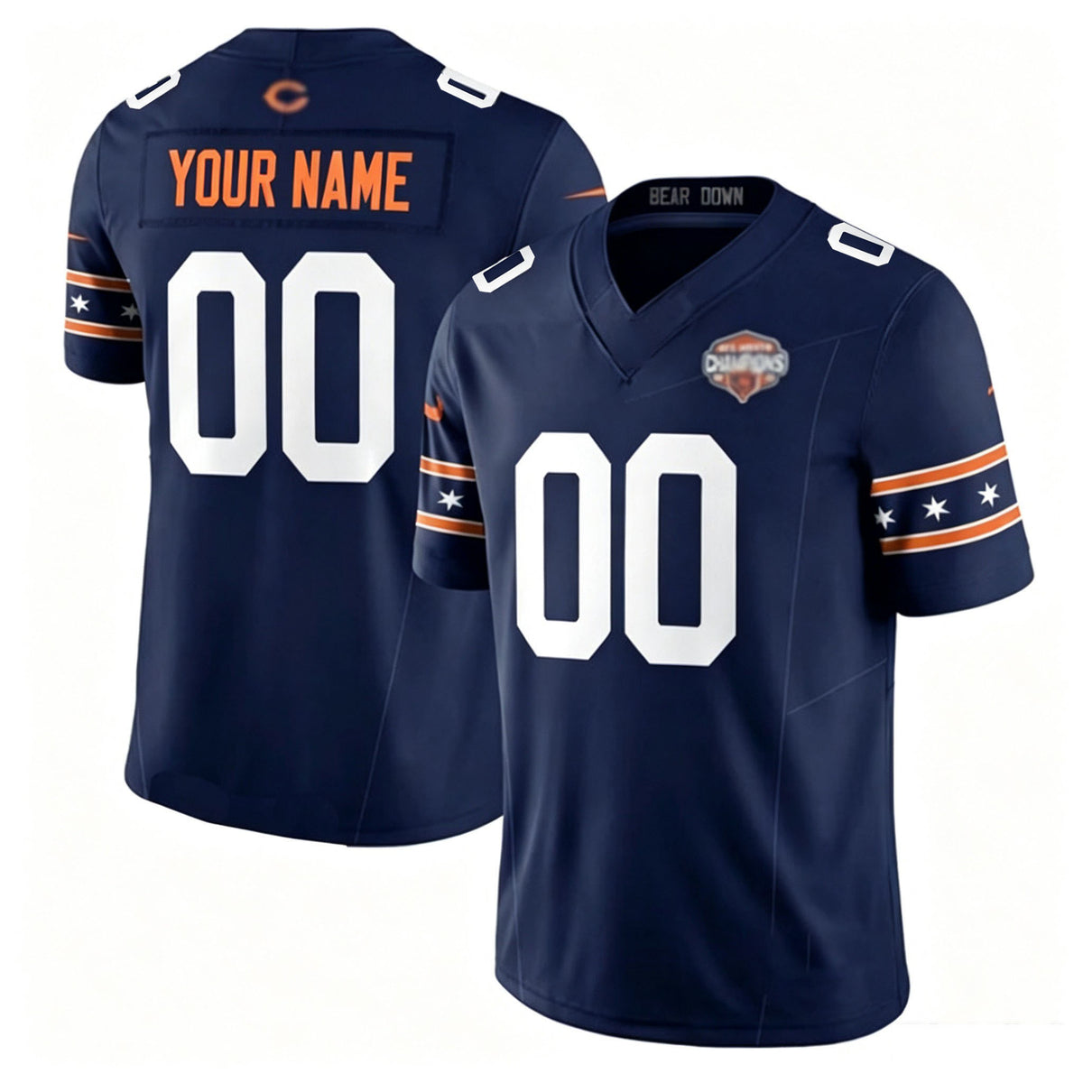 Custom C.Bears Navy Vapor F.U.S.E. Limited Football Stitched Jersey