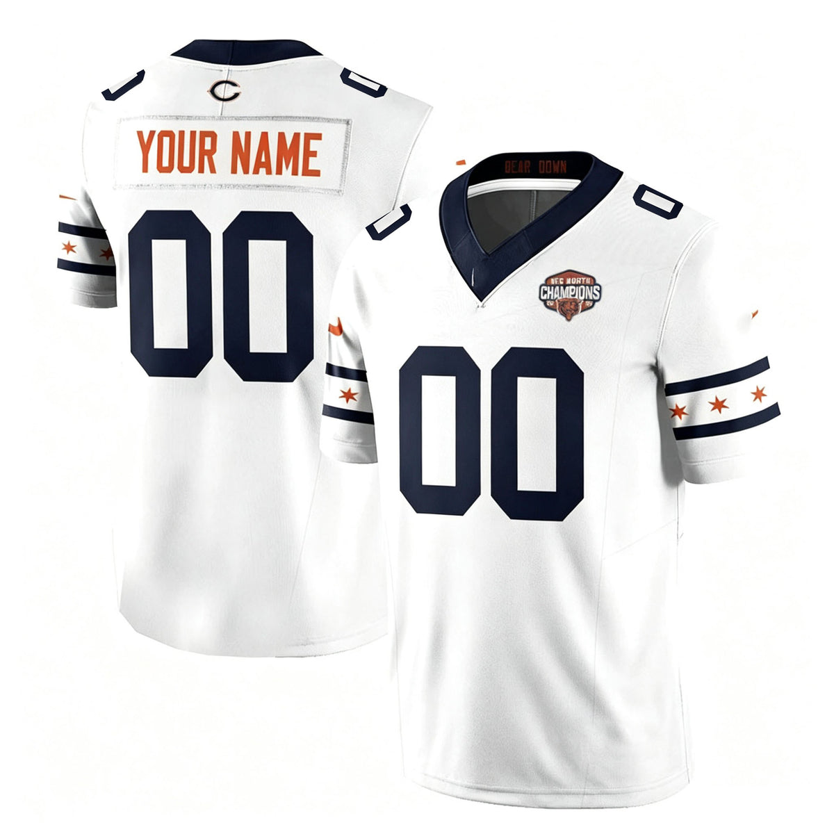 Custom C.Bears White Vapor F.U.S.E. Limited Football Stitched Jersey