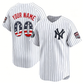 Custom New York Yankees White USA 250 Fourth of July Limited Baseball Stitched Jersey