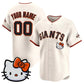 Custom San Francisco Giant Cream Puhics Meow KT Vapor Premier Limited All Stitched Jersey