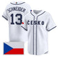 Czech Republic Baseball #13 Martin Schneider White 2026 World Baseball Classic Stitched Baseball Jersey
