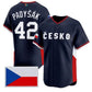 Czech Republic Baseball #42 Daniel Padyk Navy 2026 World Baseball Classic Stitched Baseball Jersey