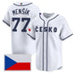 Czech Republic Baseball #77 Vojtch Menk White 2026 World Baseball Classic Stitched Baseball Jersey