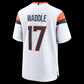 D.Broncos #17 Jaylen Waddle White Game Stitched American Football Jerseys
