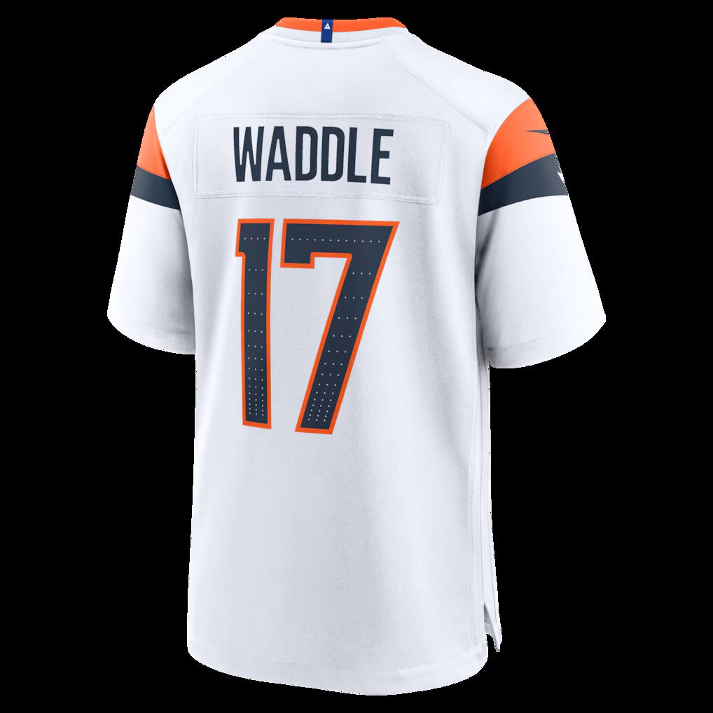 D.Broncos #17 Jaylen Waddle White Game Stitched American Football Jerseys