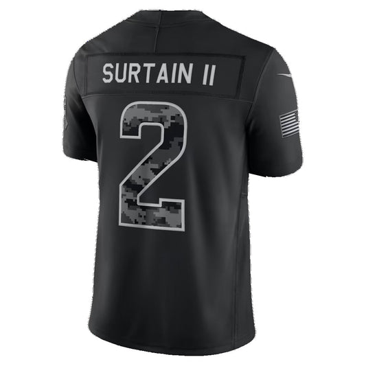 D.Broncos #2 Patrick Surtain II Black 2026 Salute to Service Stitched Limited Football Jersey
