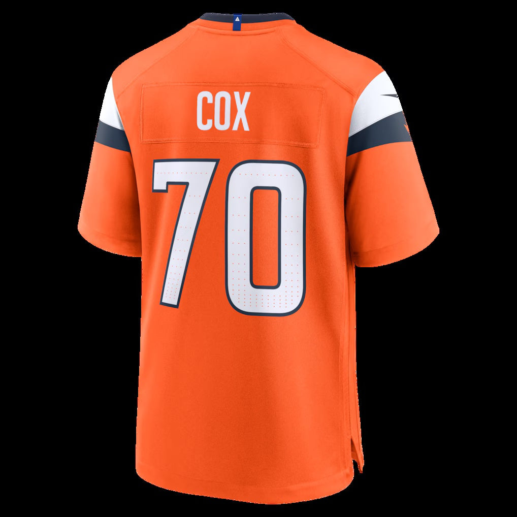 D.Broncos #70 Marques Cox Orange Team Game Stitched American Football Jerseys