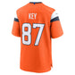 D.Broncos #87 Dane Key Orange Team Game Football Jersey